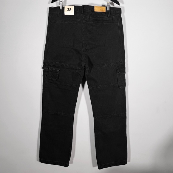 MNML - V244 Cargo Denim Jeans Vintage Black Size 38 - New with Tags - Picture 5 of 9